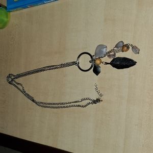 Leaf and Stone Necklace